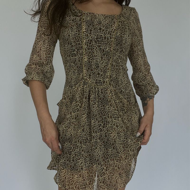 Vestido animal print pull and online bear