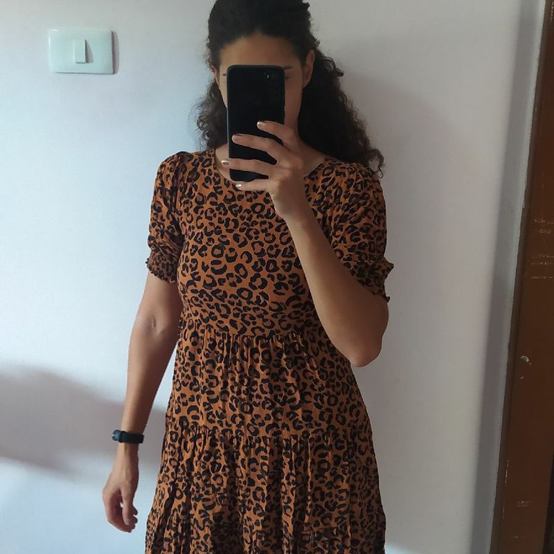 Vestido Animal Print Onça Renner Usado 95080131 enjoei
