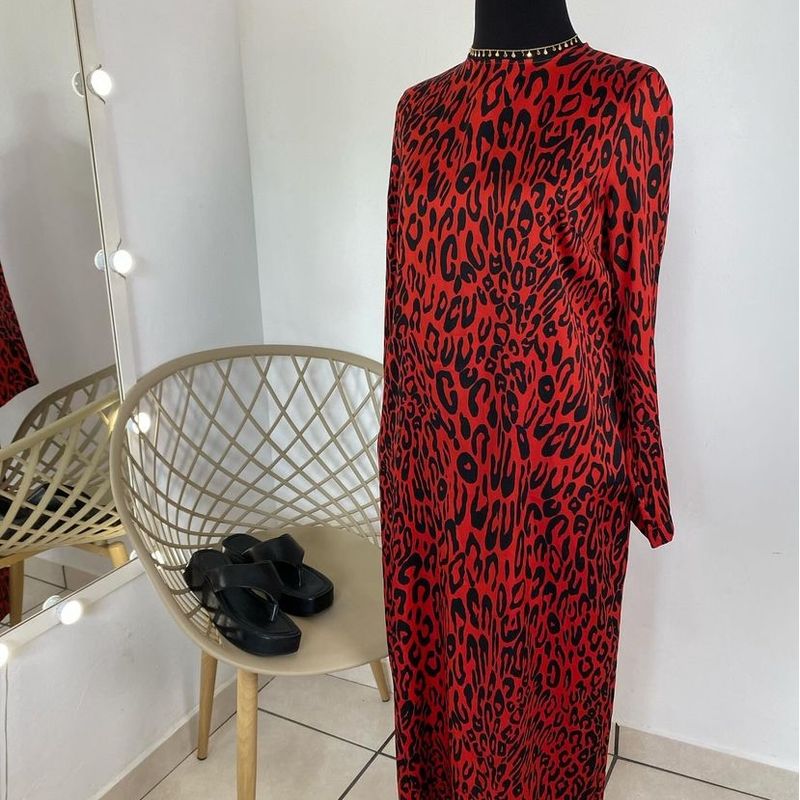 Vestido Animal Print Zara | Zara Nunca Usado 111271315 | enjoei