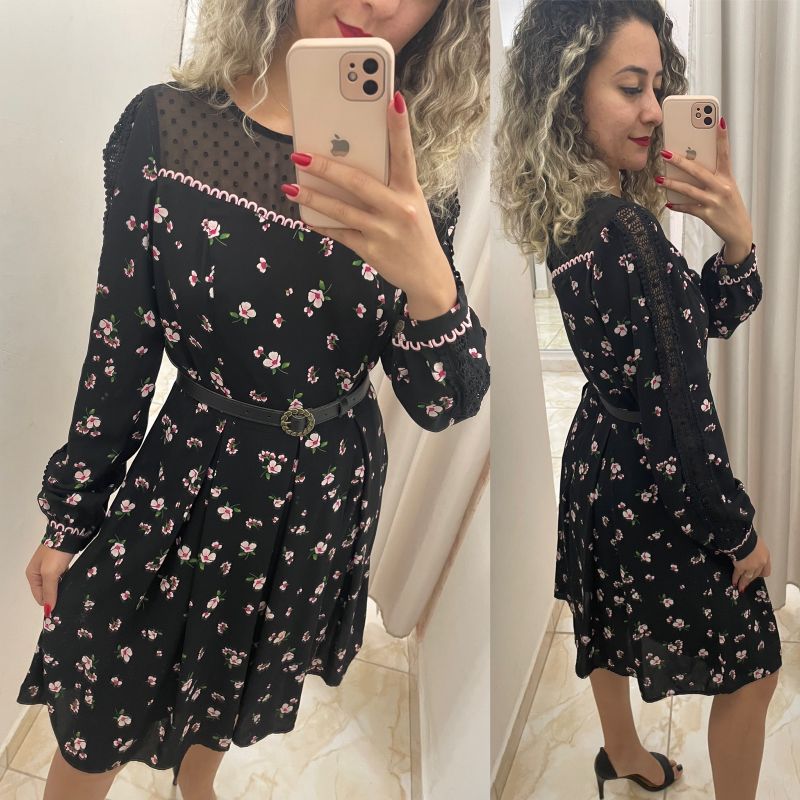 Vestido manga longa sales antix