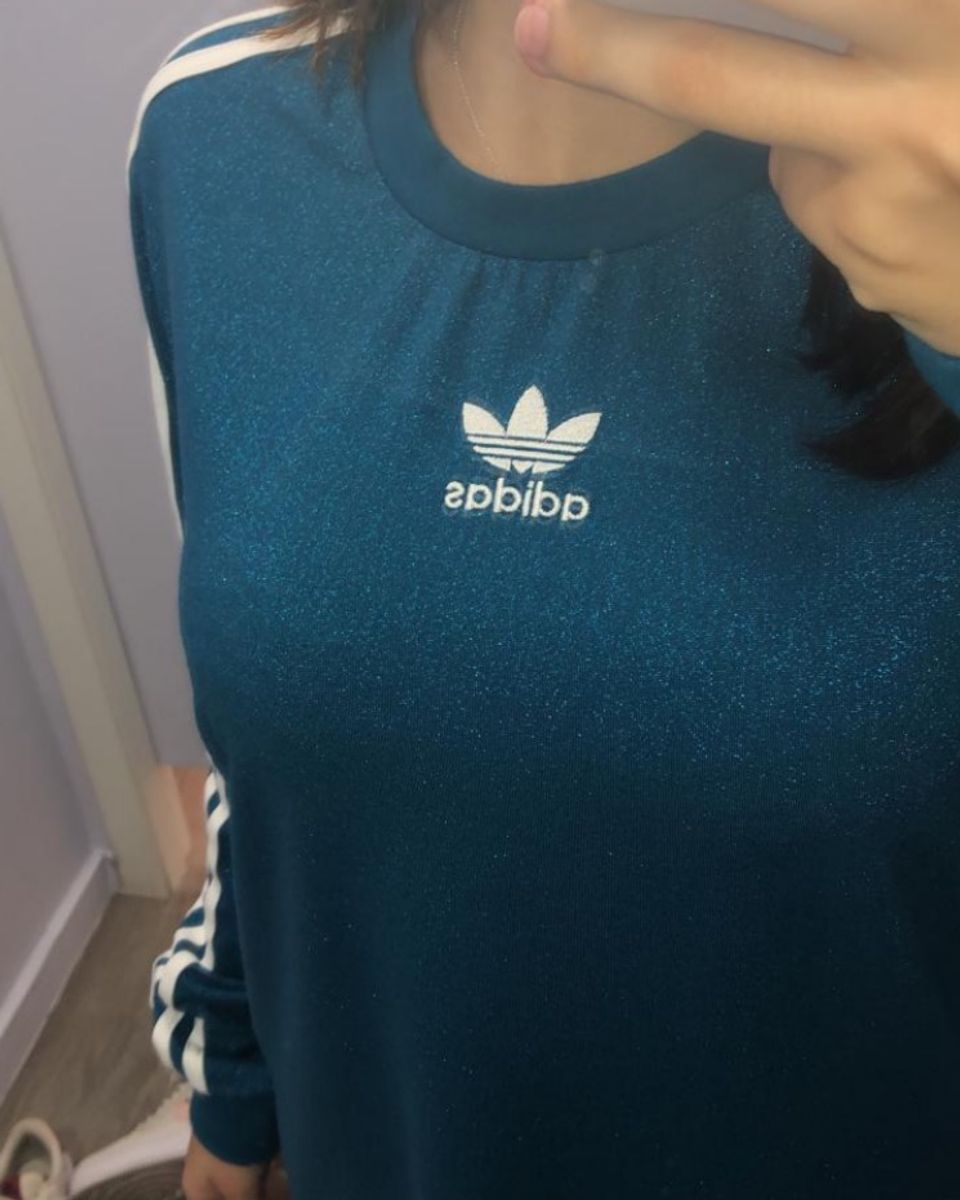 vestido da adidas azul