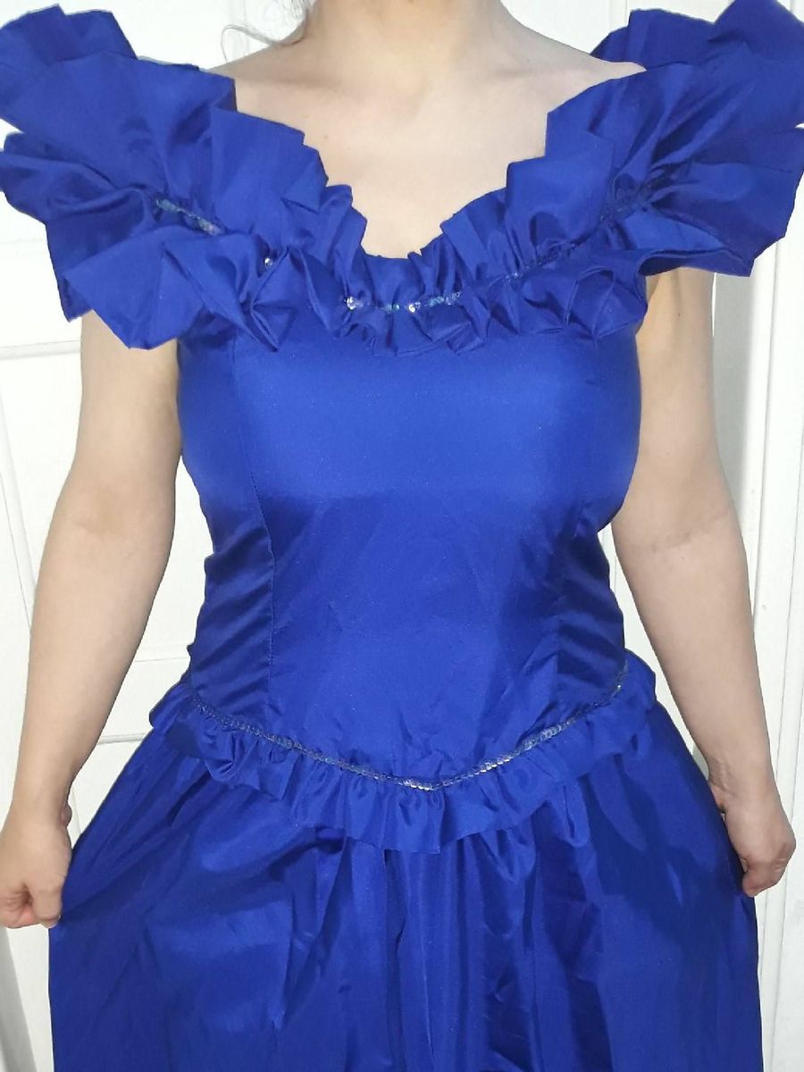 azul carbono vestido
