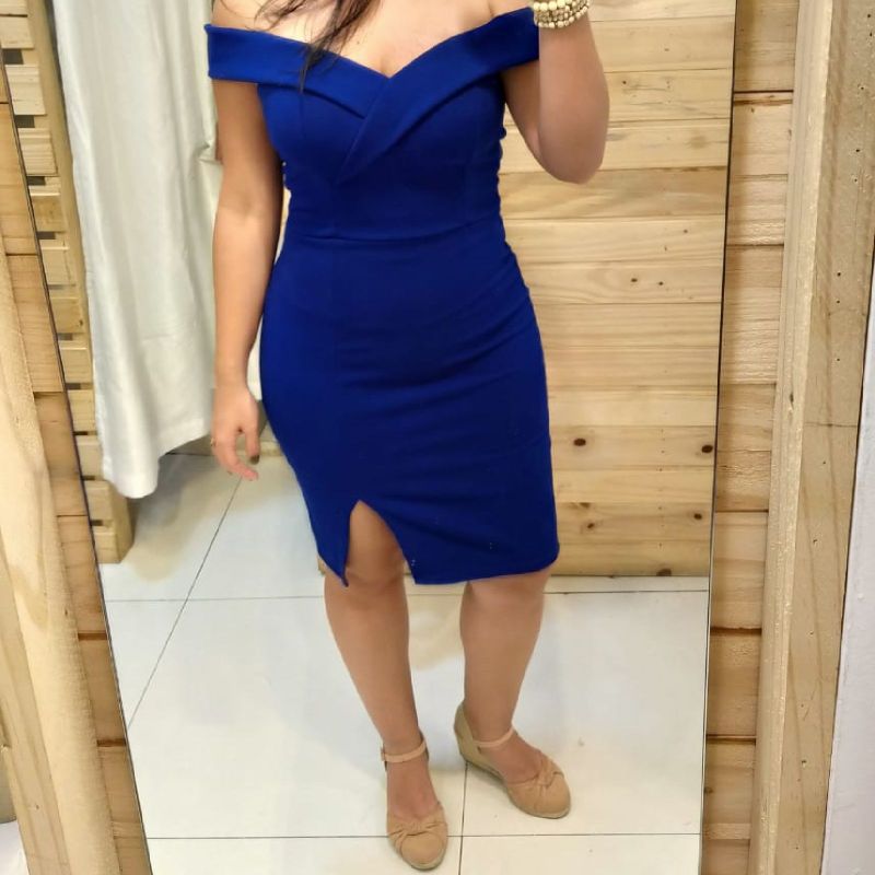 Vestido colado clearance azul marinho