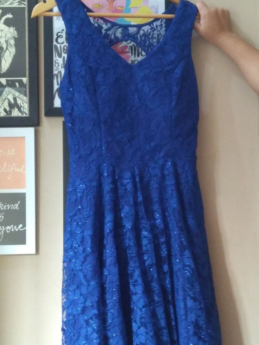 vestido azul mendry - vestidos de festa mendry