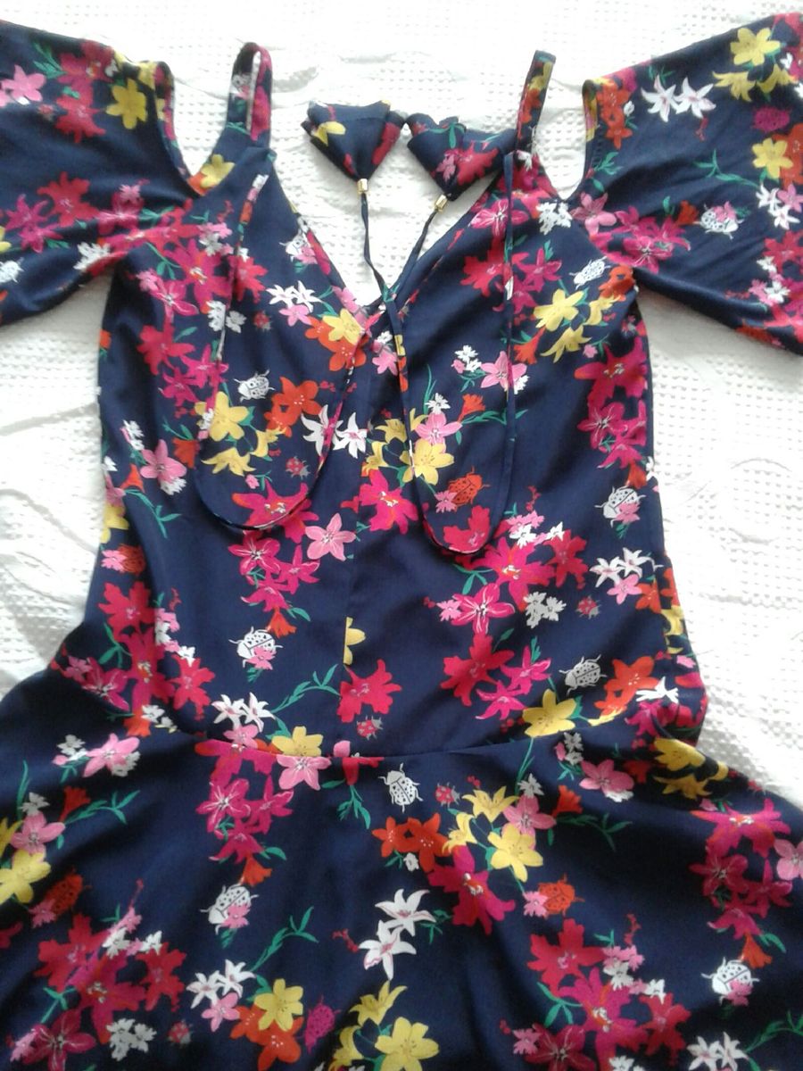 Vestido best sale azul florido