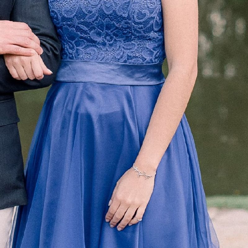 Vestido azul best sale marinho para casamento