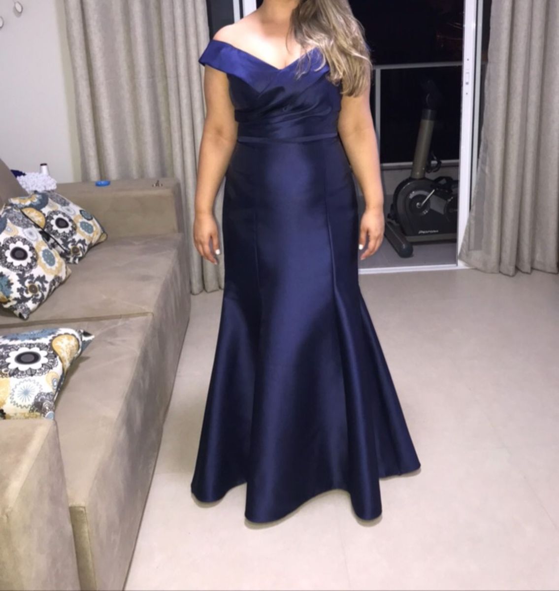 vestido azul marinho para casamento de dia