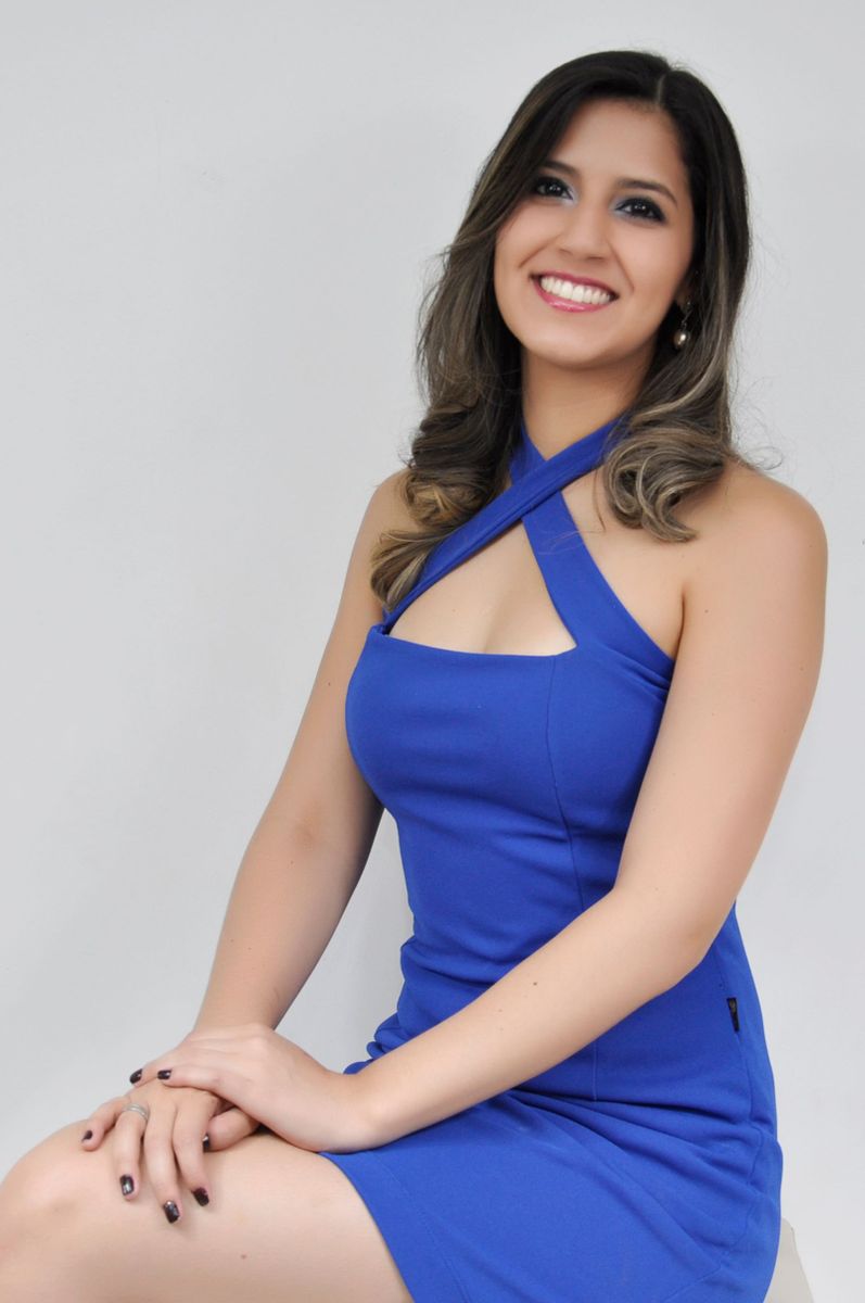 vestido oxford azul