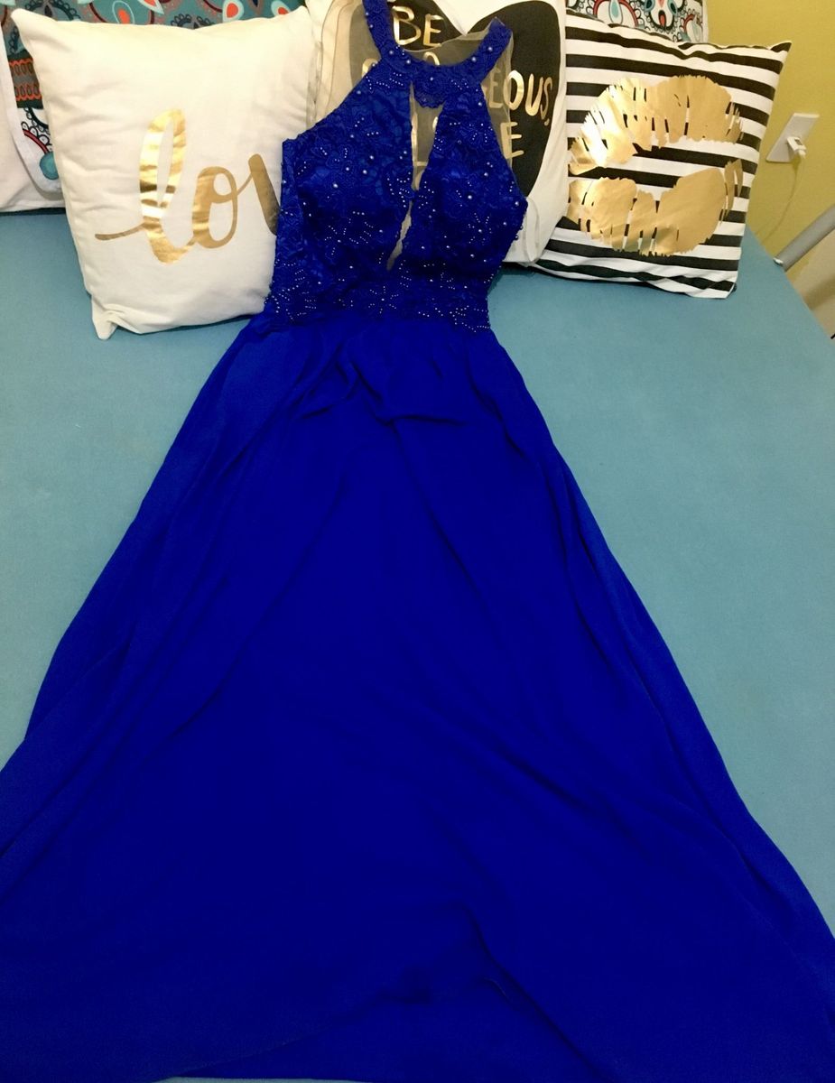 azul royal vestido