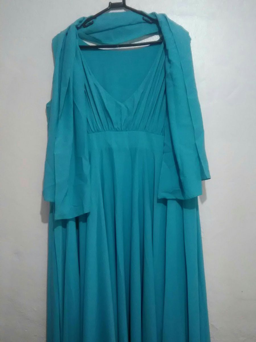 vestido madrinha azul tiffany plus size