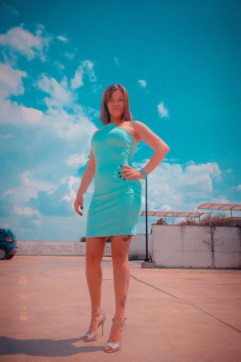 vestido azul turquesa - vestidos sem marca