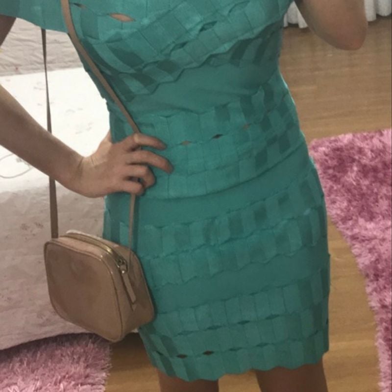 Vestido Bandagem Ombro a Ombro, Ave Rara Vestido Feminino Ave