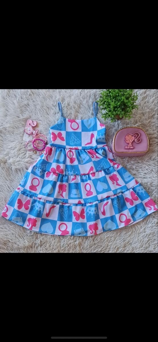 Vestido Infantil Barbie / Roupa de Menina da Barbie com Tiara, Roupa  Infantil para Menina Nunca Usado 88941184