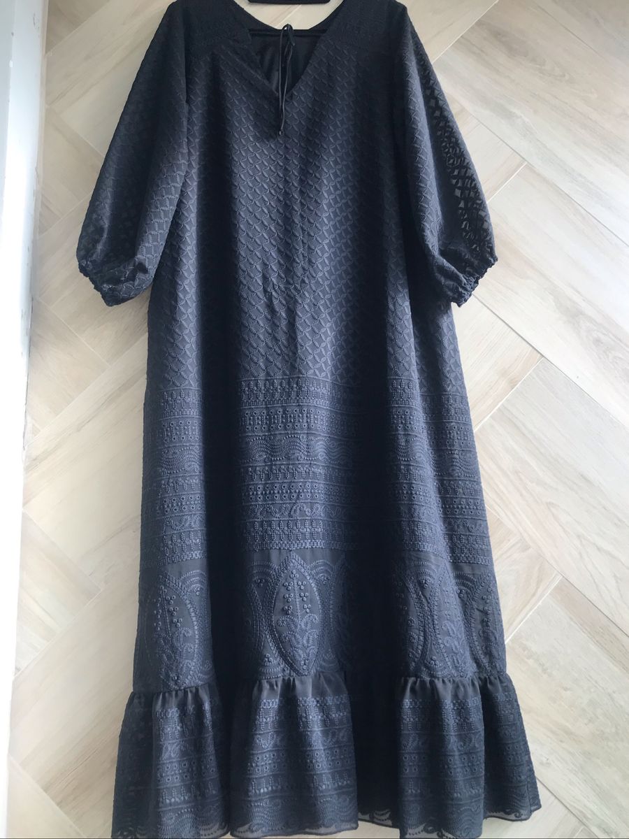 vestido bata preto