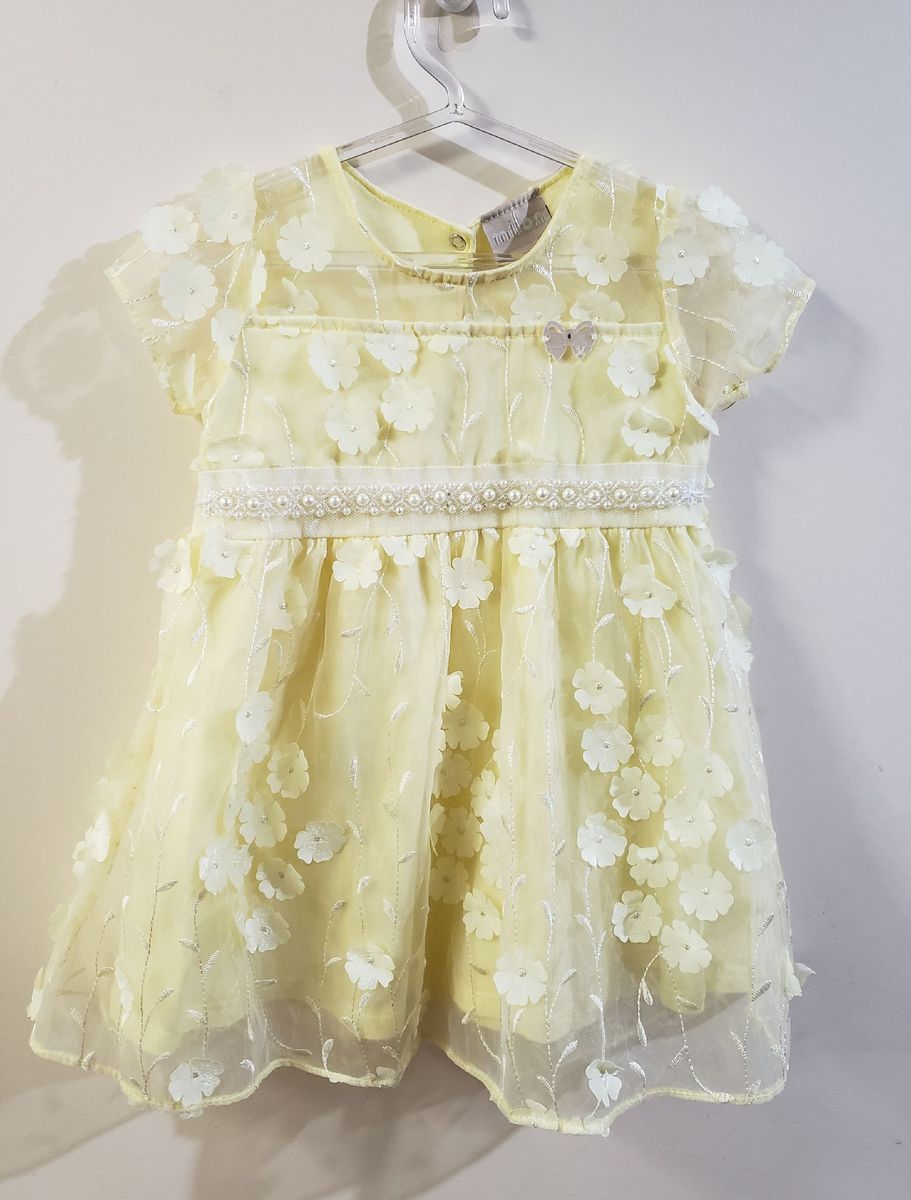 vestido amarelo bebe 1 ano