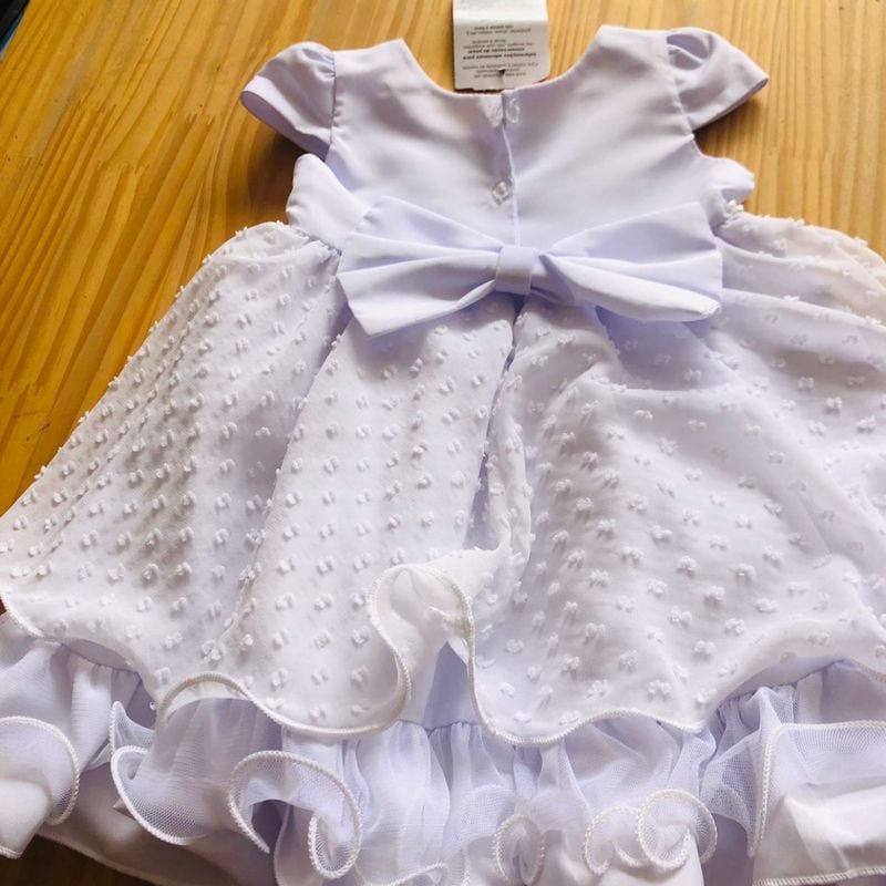 Vestido batizado hot sale 9 meses