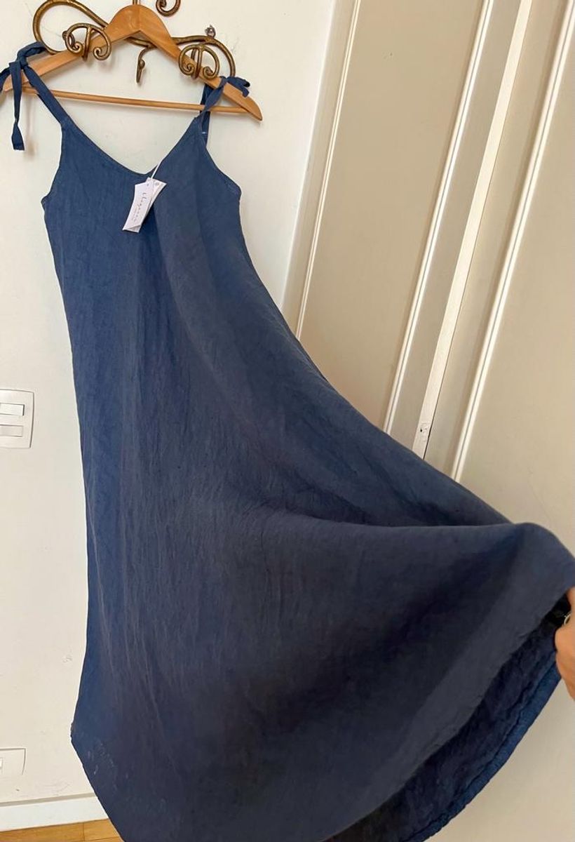 Vestido Bhagavan Linho Novo, Vestido Feminino  Baghavan Nunca Usado 98114414 enjoei