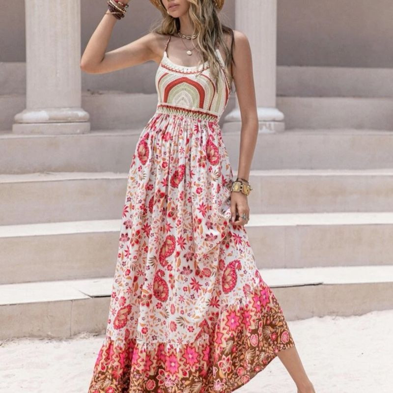 Vestido Boho Detalhe Croche | Vestido Feminino Shein Nunca Usado 83349375 |  enjoei