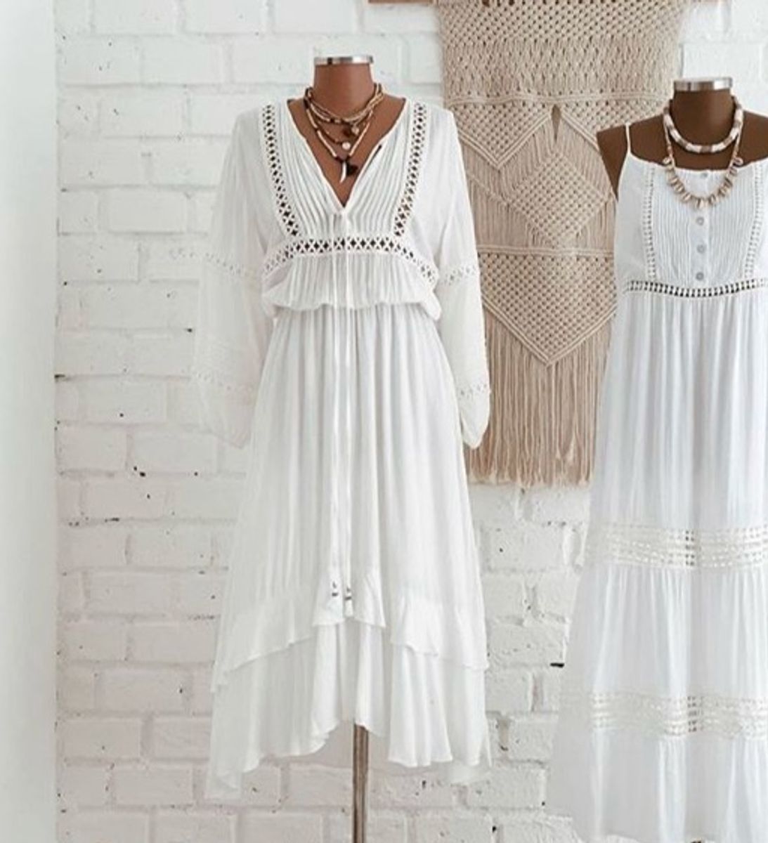 vestido branco boho