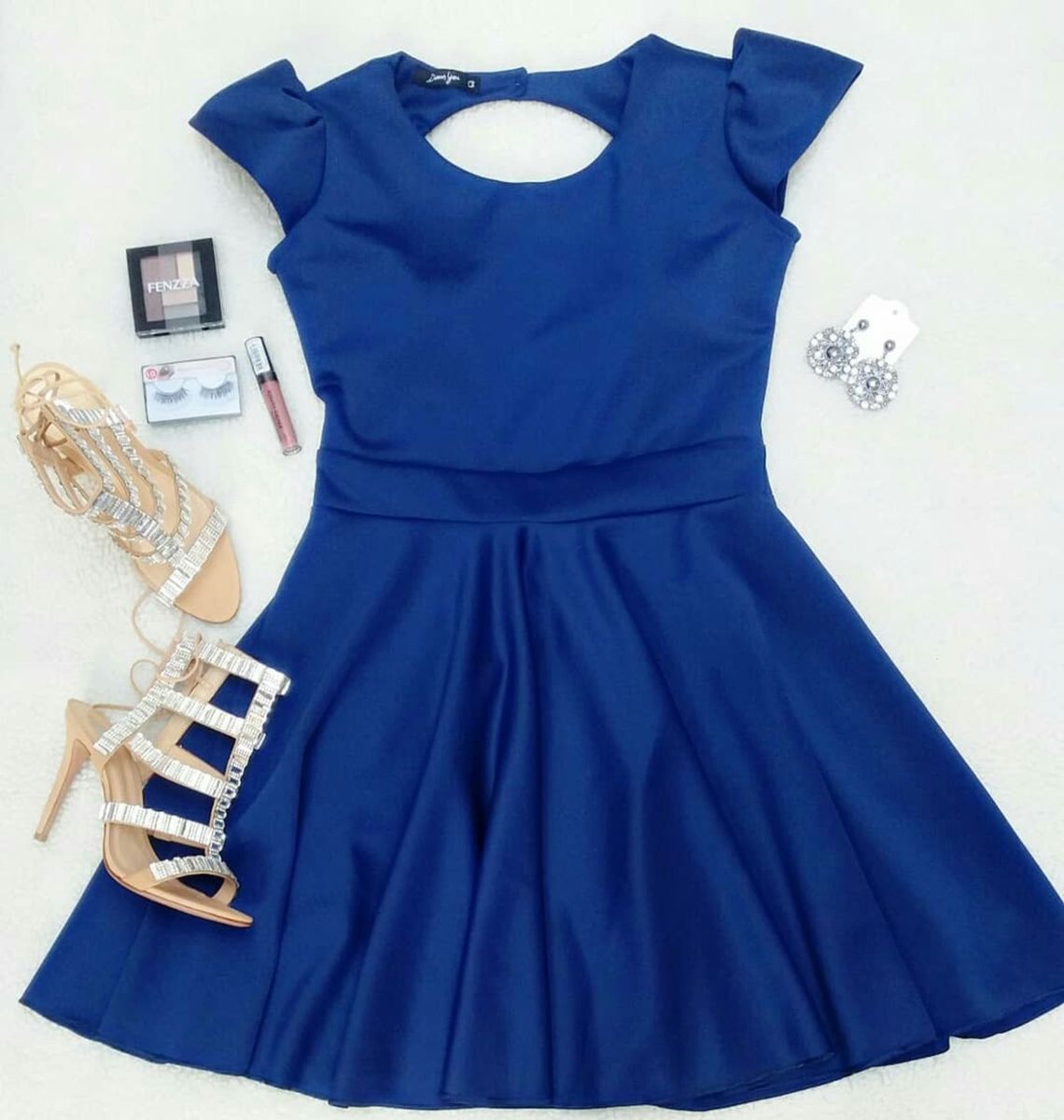 vestido boneca azul