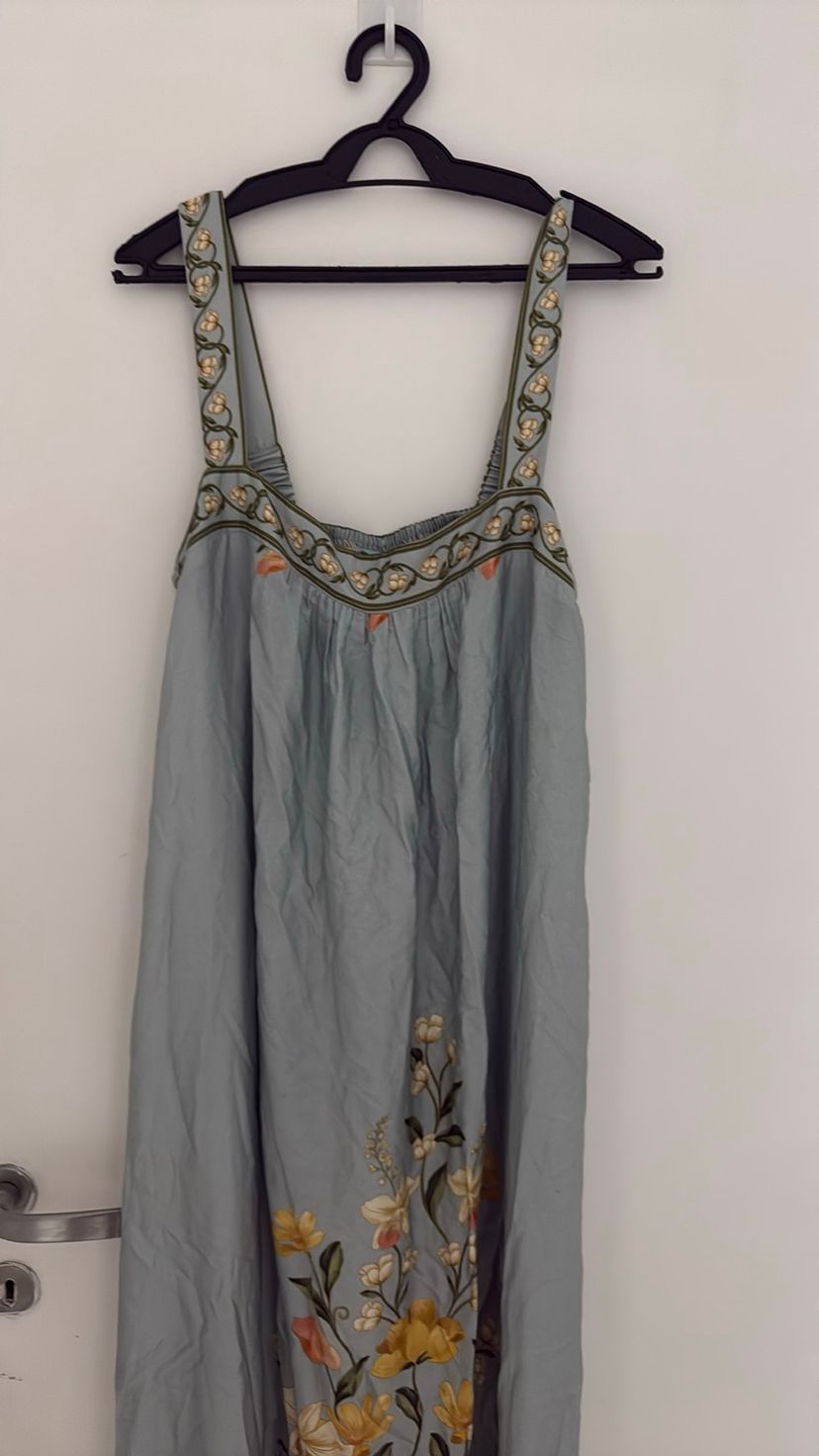 vestido borboleta flor farm - assimétrico farm