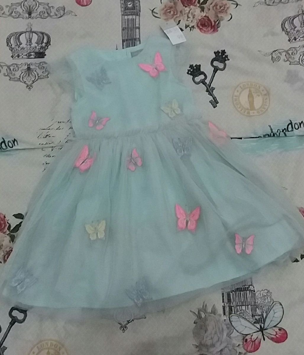 vestido de borboletas infantil