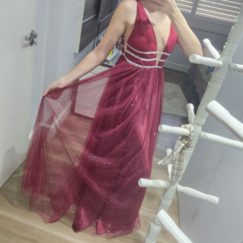 Vestido para madrinha de best sale casamento bordo