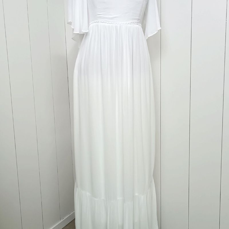 Vestido store branco cantao