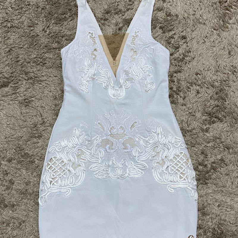 Vestido branco sale carmen steffens
