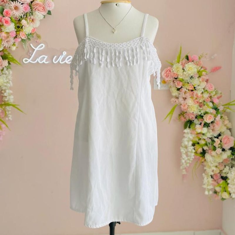 Vestido de alcinha soltinho clearance branco