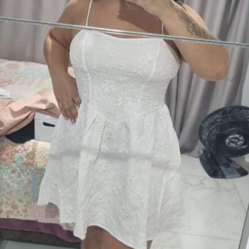 Vestido Branco Curto  Vestido Feminino Shein Nunca Usado 90371037