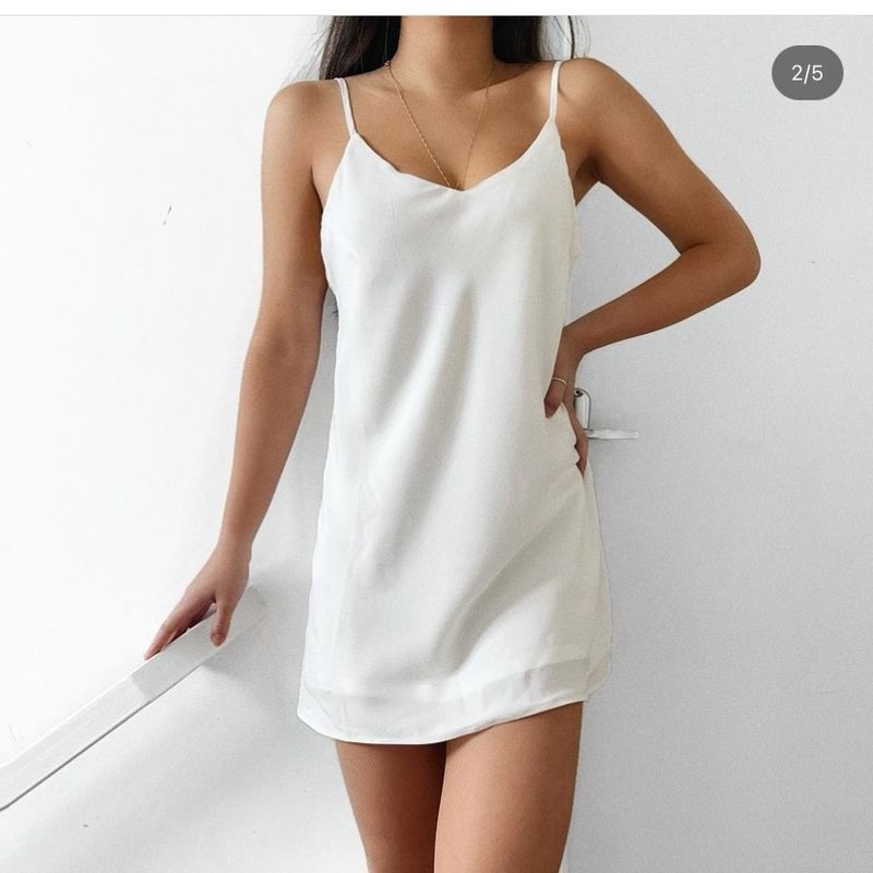 Vestido de alcinha soltinho clearance branco