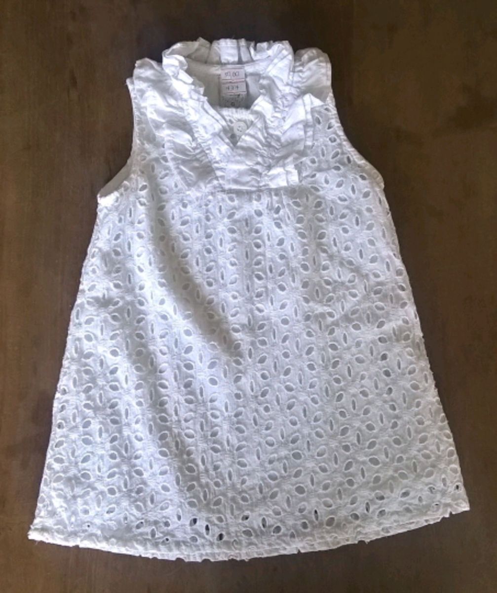 vestido infantil de lese branco