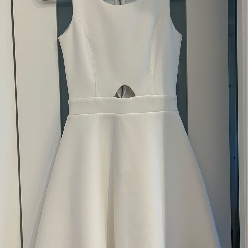 Vestido branco hot sale neoprene