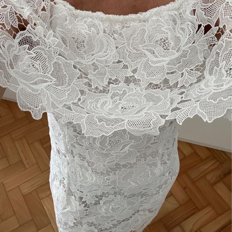 Vestido Branco de Renda Vestido Feminino Riachuelo Usado