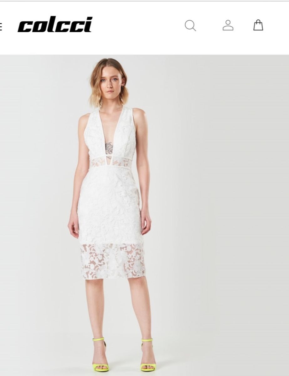 vestido branco colcci