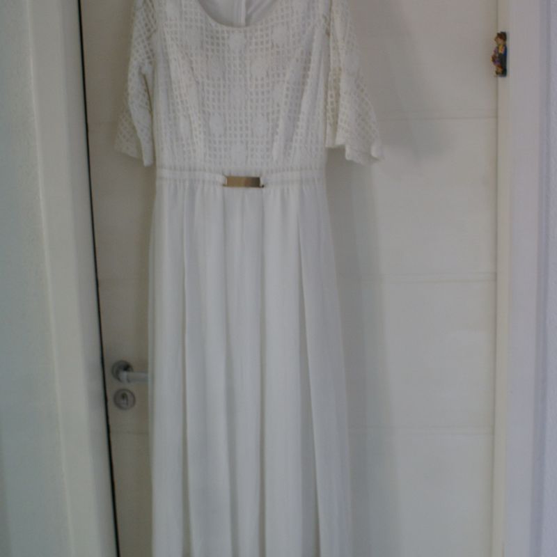 Vestido best sale branco gelo