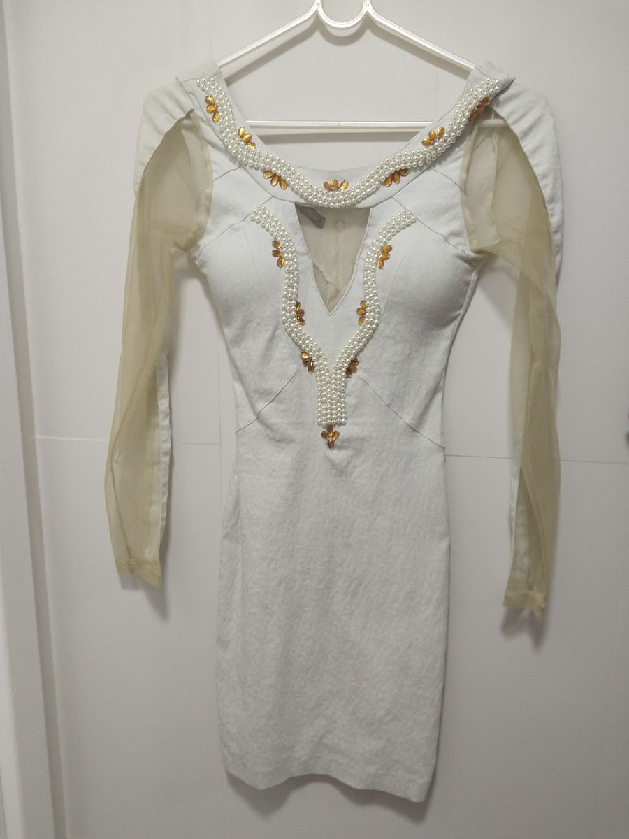 vestido branco gelo