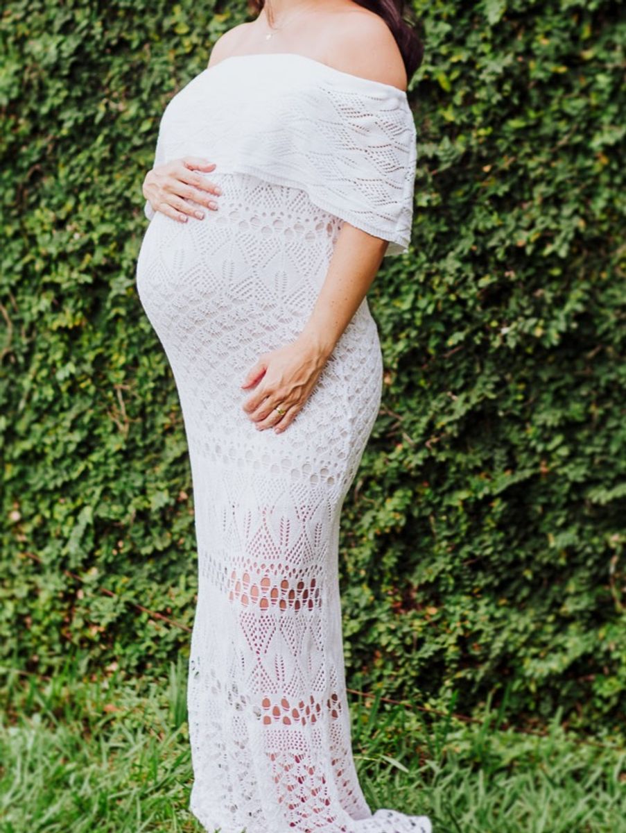 vestido de tricot para gestante