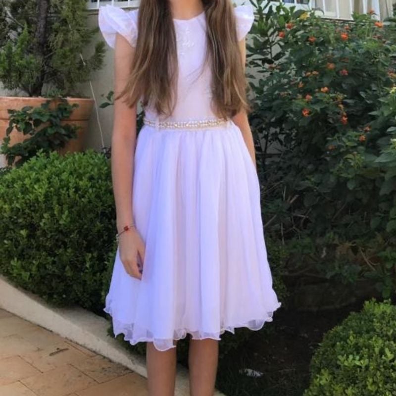 Vestido infantil best sale para primeira comunhão