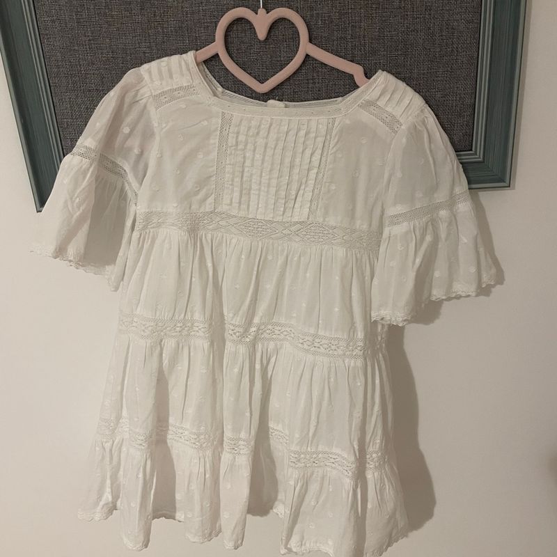 Vestido Branco Infantil Zara Roupa Infantil para Menina Zara