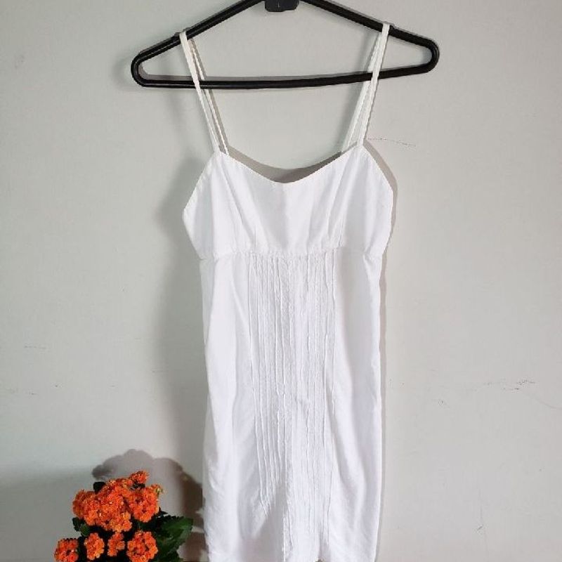 Vestido Branco Linho, Vestido Feminino Paniparo Usado 92095078