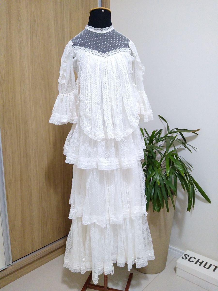 Vestido store branco vintage