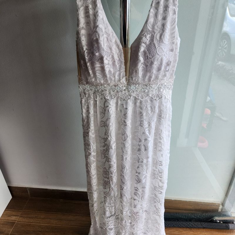 Vestido branco store longo reveillon 2018