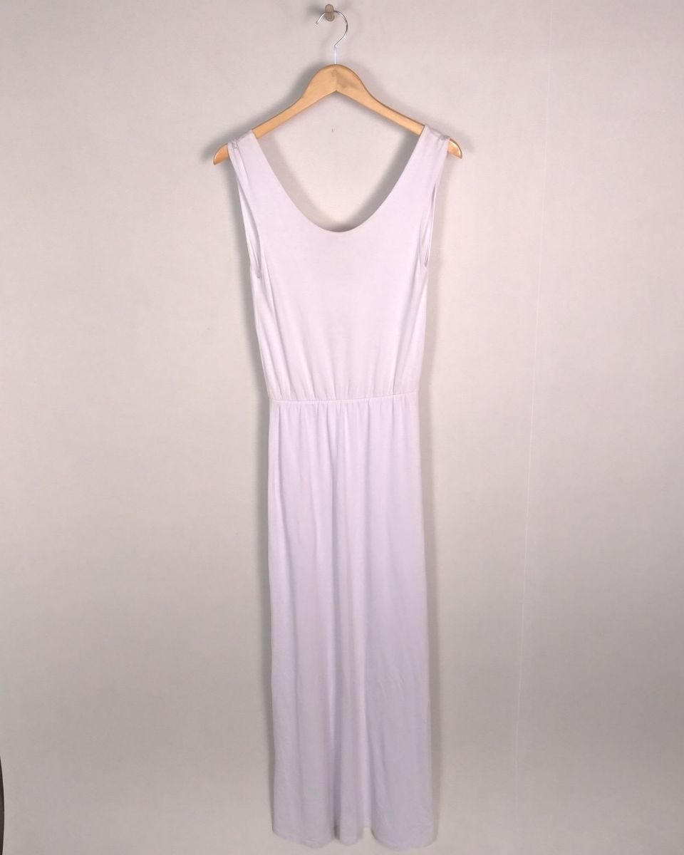 vestido branco longo hering