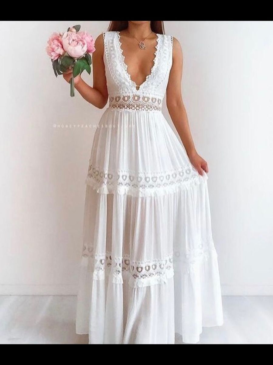 Vestido estilo praia store branco