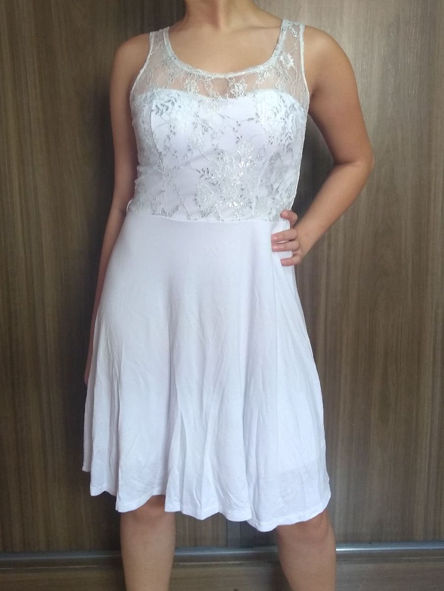 vestidos branco rodado