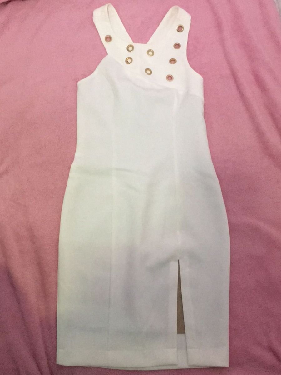 vestido branco tubinho - vestidos alk glamour