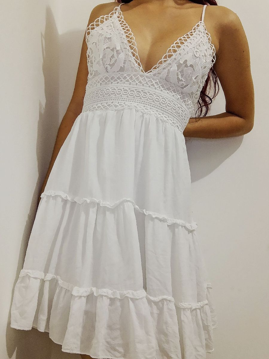 vestido branco de verão