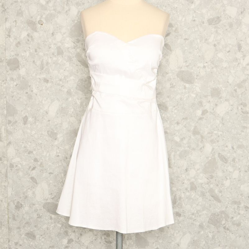 Vestido best sale branco zinzane